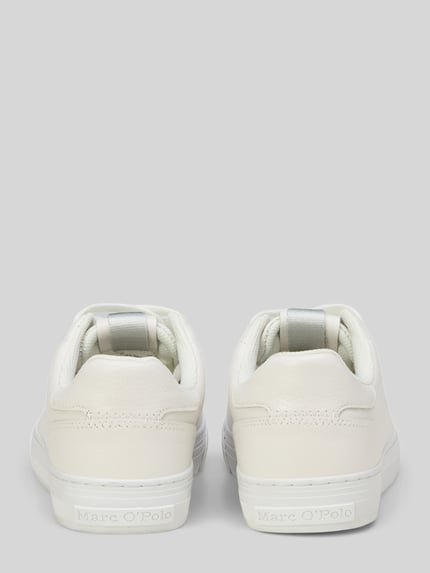 Produktfoto, Low Top Sneaker aus echtem Leder Modell 'BODIL' von Marc O’Polo in Optik: Unifarben, Schuhspitze: abgerundet, Absatzform: flach, Verschluss: Schnürung