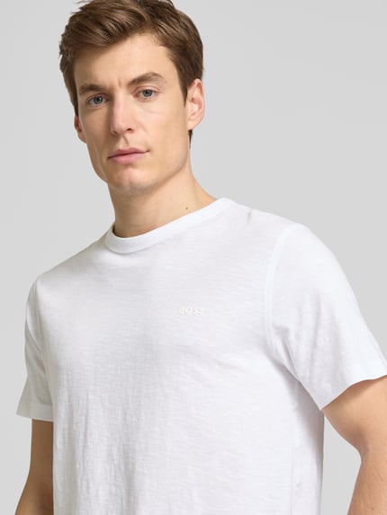 BOSS Orange T-Shirt aus reiner Baumwolle Weiss 3