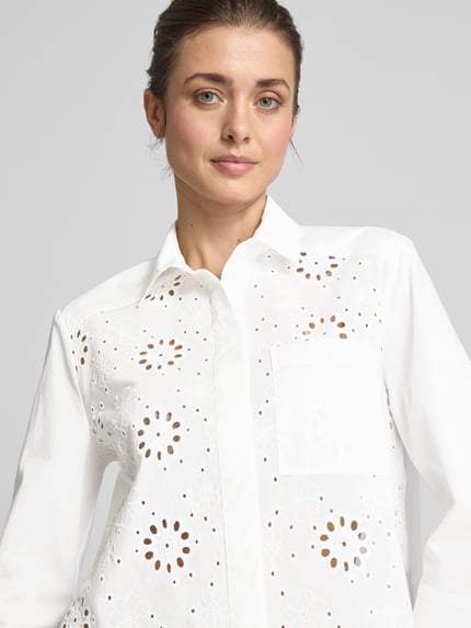 Christian Berg Woman Selection Overhemdblouse met knoopsluiting Ecru - 3