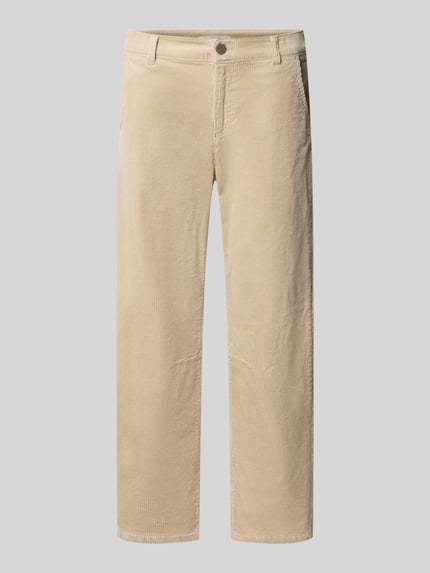 Produktfoto, Cordhose mit französischen Eingrifftaschen von Christian Berg Woman, beige, Barrel Fit, Baumwoll-Mix mit Stretch, strukturierte Oberfläche