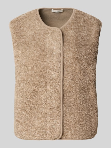 Christian Berg Woman Weste mit Fleece-Innenseite Beige Melange 1