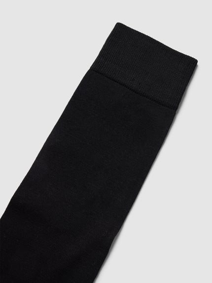 FALKE Kniekousen met logostitching model 'Tiago' Zwart - 2