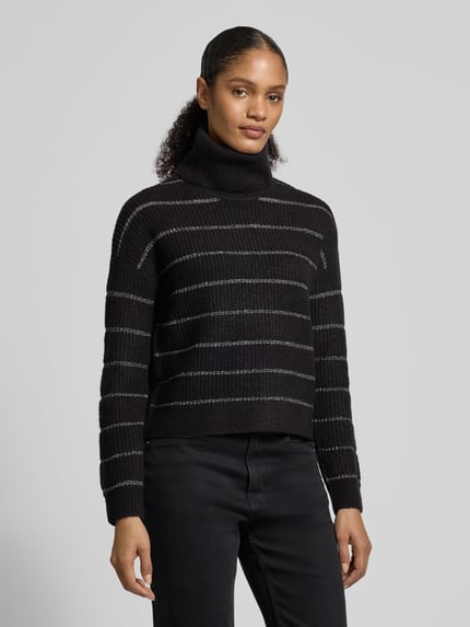 VILA Regular Fit Pullover mit Rollkragen Modell 'Zaza' Black 4