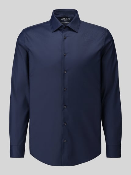 Jake*s Slim Fit Businesshemd mit Kentkragen Ocean 2