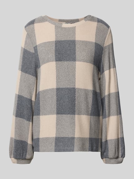 Tom Tailor Regular Fit Langarmshirt aus Viskose-Mix Taupe 2