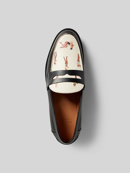 Duke & Dexter Loafers met all-over motief Zwart - 4