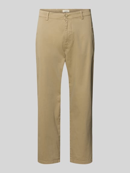 Produktfoto, beige Herren Chino mit Eingrifftaschen Modell 'PEPE' von Casual Friday, Regular-Fit, Knopf- und Reißverschluss, glatte Struktur