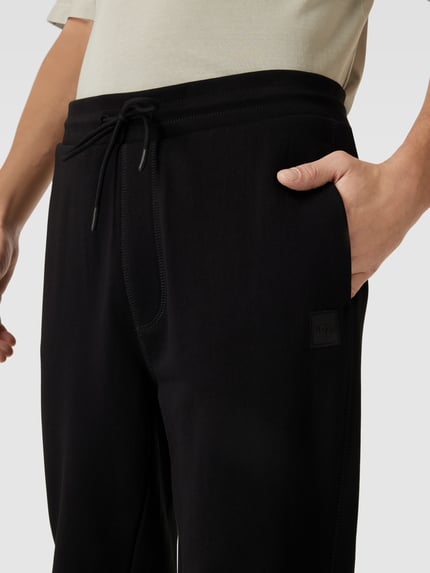 BOSS Orange Sweatpants in unifarbenem Design Modell 'Sestart' Black 3