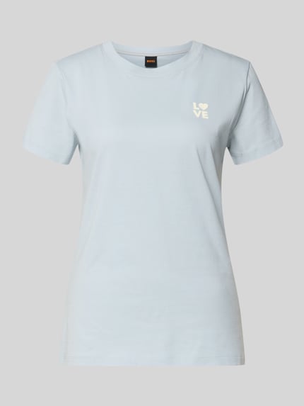 BOSS Orange regular fit T-shirt van puur katoen model 'C_ESOGO_3' Lichtblauw - 2