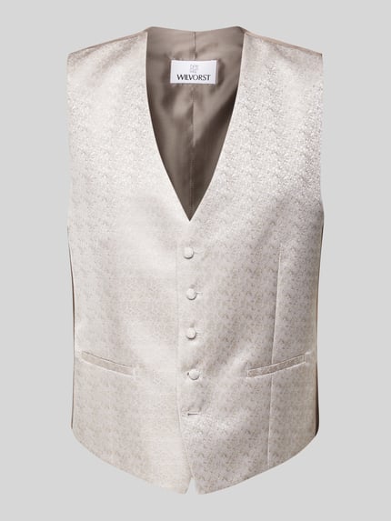 WILVORST Gilet met strookzakken Beige - 2