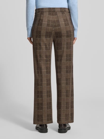 Raffaello Rossi Business-Hose mit Glencheck-Muster Dunkelbraun 5
