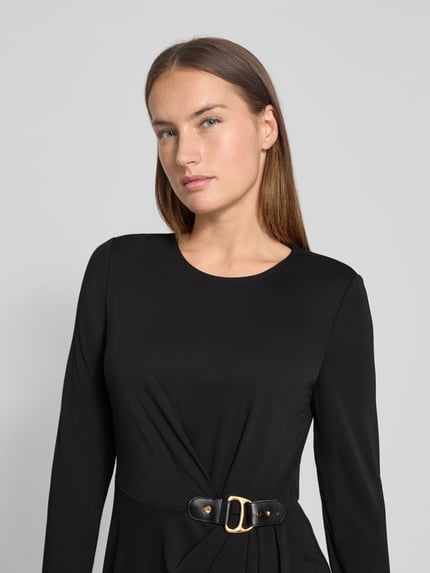 Lauren Ralph Lauren Midi-jurk met ronde hals, model 'SABLISE' Black - 3