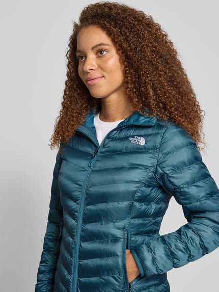 The North Face Gewatteerde lange jas met logostitching, model 'Huila' Blauw - 3