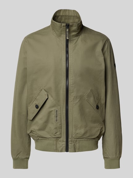 s.Oliver RED LABEL Regular fit blouson met contrastdetails Olijfgroen - 2