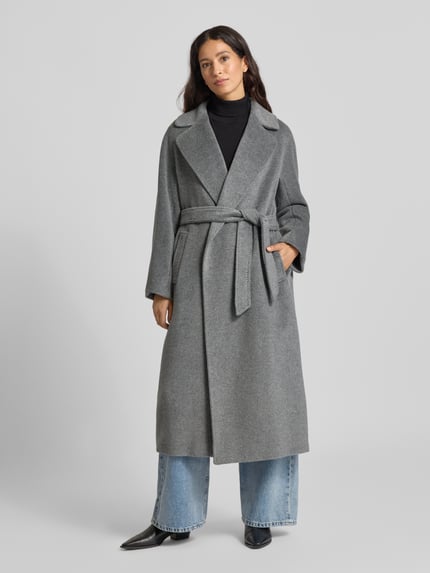 Weekend Max Mara Regular Fit Mantel aus Woll-Alpaka-Mix mit Mohair-Anteil Modell 'TEMPERA' Dunkelgrau 4