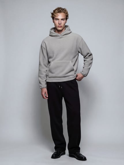 ONLY & SONS Hoodie mit Kängurutasche Hellgrau 1