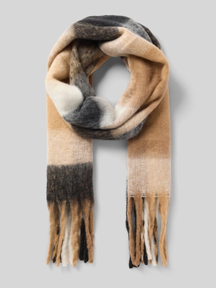 Kurt Beines Schal mit Fransen Camel 1