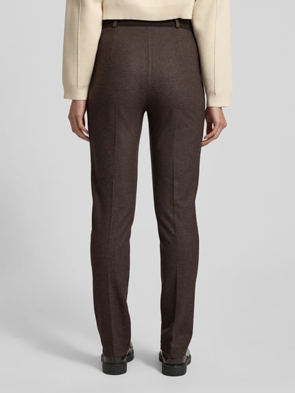 Raphaela By Brax Stoffen broek met ritszakken, model 'Lillyth' Chocoladebruin - 5