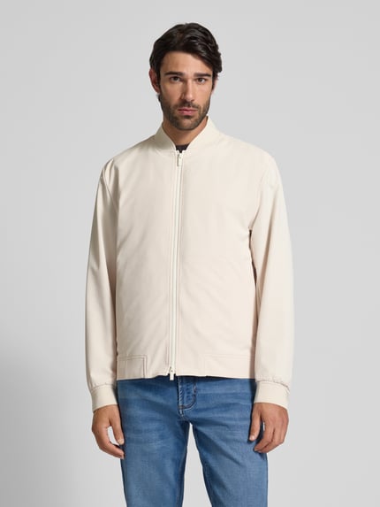 BOSS Regular Fit Blouson mit feiner Struktur Modell 'HANRY' Offwhite 4