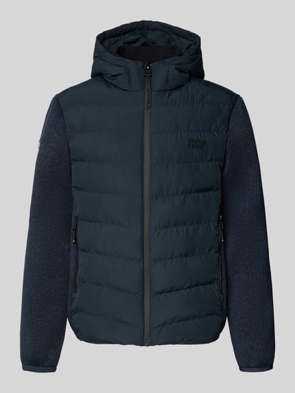 Superdry Steppjacke mit Kapuze und Reißverschlusstaschen Dunkelblau 2