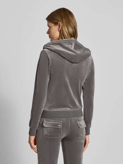 Juicy Couture Bluza rozpinana z wyhaftowanym logo model „ROBERTSON” Średnioszary 5