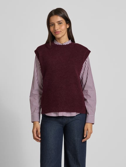 Selected Relaxed Fit Pullunder aus Woll-Mix Modell 'LULU' Pflaume 4