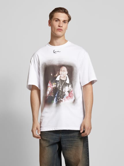 Karl Kani Oversized T-Shirt mit Motiv-Print Weiss 4