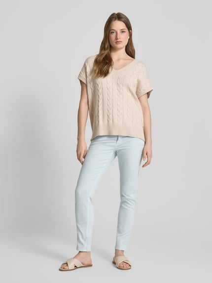 CAMBIO Jeansy o skróconym kroju slim fit model ‘PIPER’ Błękitny 1
