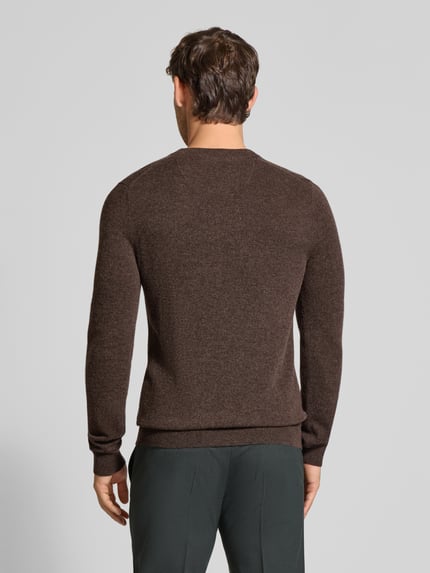 MCNEAL Gebreide pullover van wolmix met kasjmiermix Chocoladebruin gemêleerd - 5
