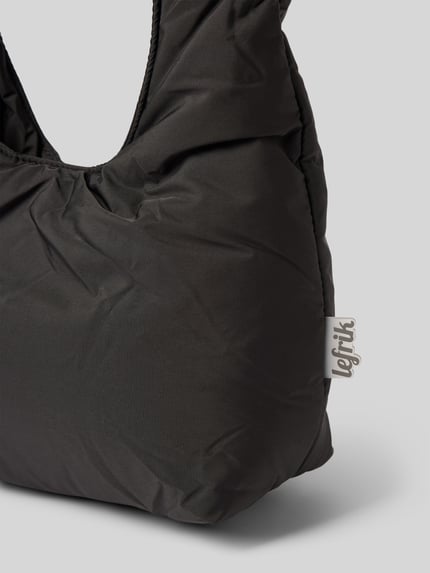 Lefrik Handtasche mit Knotendetails Modell 'BIWA' Black 3