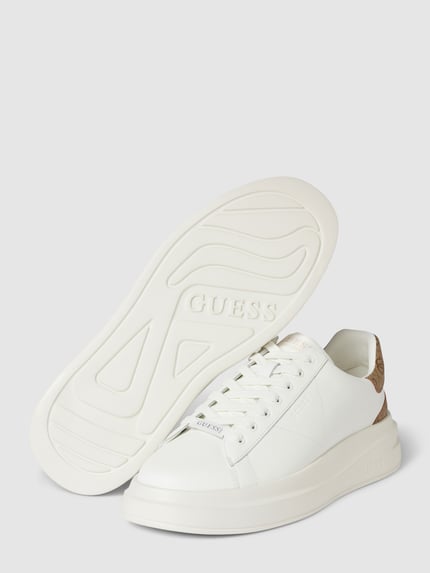 GUESS Sneaker mit Leder-Patches Modell 'ELBA' Weiss 4