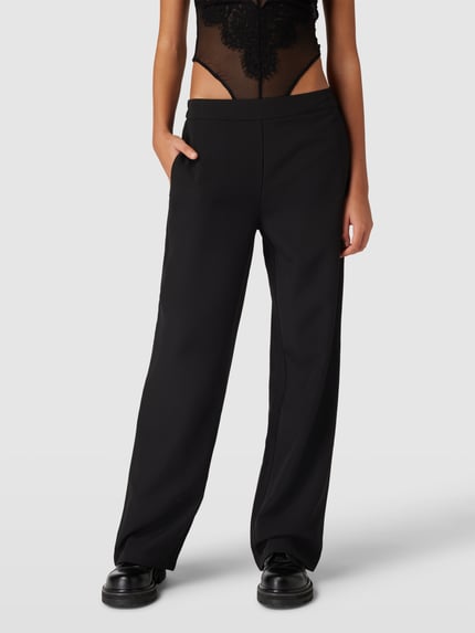 PIECES Stoffhose mit elastischem Bund Modell 'BOSSY' Black 4