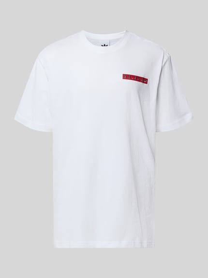 adidas Originals T-Shirt mit Label-Print Weiss 2