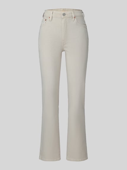 Levi's® 300 Slim Fit Jeans aus Baumwoll-Mix Modell 'RIBCAGE' Offwhite 2