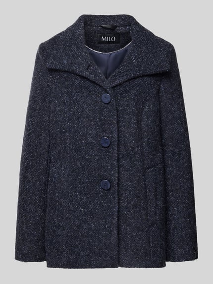 Milo Coats Jack met knoopsluiting, model 'NIA' Marineblauw - 2