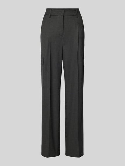 CAMBIO Broek met bandplooien, model 'AMELIE' Donkergrijs - 2