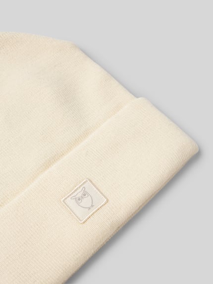 KnowledgeCotton Apparel Mütze aus reiner Wolle Modell 'Merino' Offwhite 2