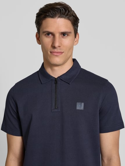 LERROS Regular fit poloshirt met logodetail Zwart - 3