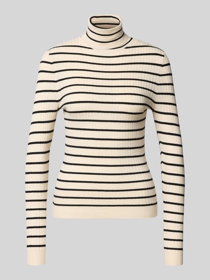 ONLY Slim Rollkragenpullover aus Viskose-Mix Modell 'KAROL' Offwhite 2