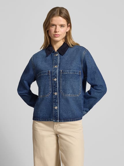 ONLY Oversized spijkerjack van katoenmix model 'CASSIE' Jeansblauw - 4