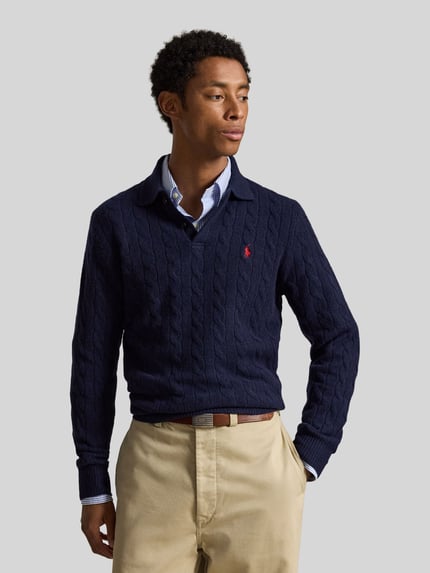 Polo Ralph Lauren Regular fit pullover van mix van wol en kasjmier Marineblauw - 4