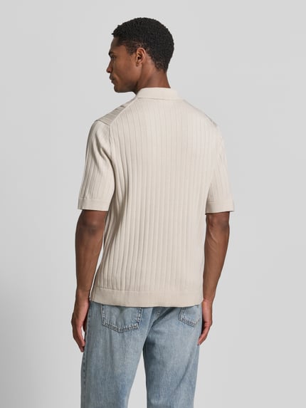 DRYKORN Regular Fit Poloshirt mit kurzem Reißverschluss Ecru 5