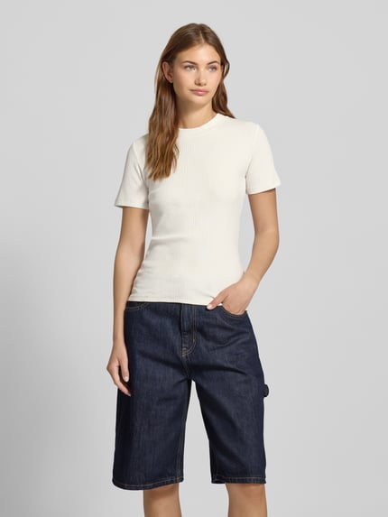 Marc O'Polo DENIM T-shirt in riblook Wit - 4