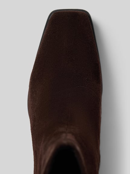 Vagabond Stiefelette aus Rindsvelours mit Blockabsatz Dunkelbraun 3