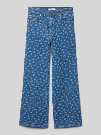 Tommy Hilfiger Teens Wide Leg Jeans aus Baumwoll-Mix Blau 1