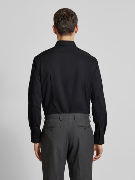 Jake*s Regular Fit Business-Hemd mit Knopfleiste Black 5