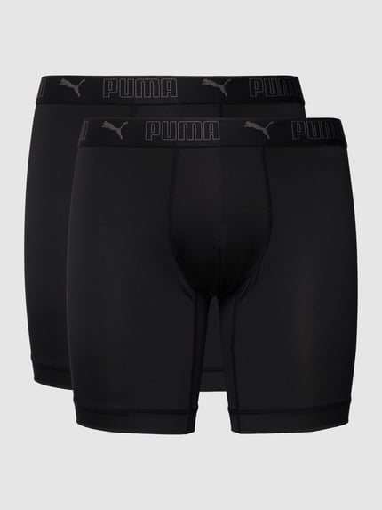 PUMA Boxershorts mit elastischem Logo-Bund im 2er-Pack Modell 'Sport' Black 2
