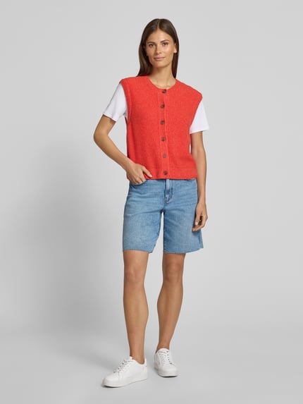 VERO MODA Regular Fit Jeansshorts aus Baumwoll-Mix Modell 'CLEO' Hellblau 1