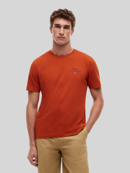 Tommy Hilfiger Regular Fit T-Shirt aus reiner Baumwolle Terra 4