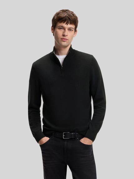BOSS Regular Fit Pullover aus Schurwoll-Kaschmir-Mix Modell 'H-Hemarlo' Black 4